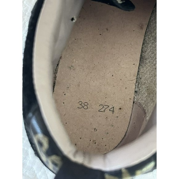 Golden Goose Mid Star Black Wing Tip Sneakers with Black Stars & Soles Sz 38 - Picture 8 of 12